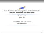 Multi-Objective Evolutionary Algorithms for the Identification of Master Regulators in Pancreatic Cancer
